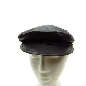 Newsboy Cap Real Nice Dark Brown Leather